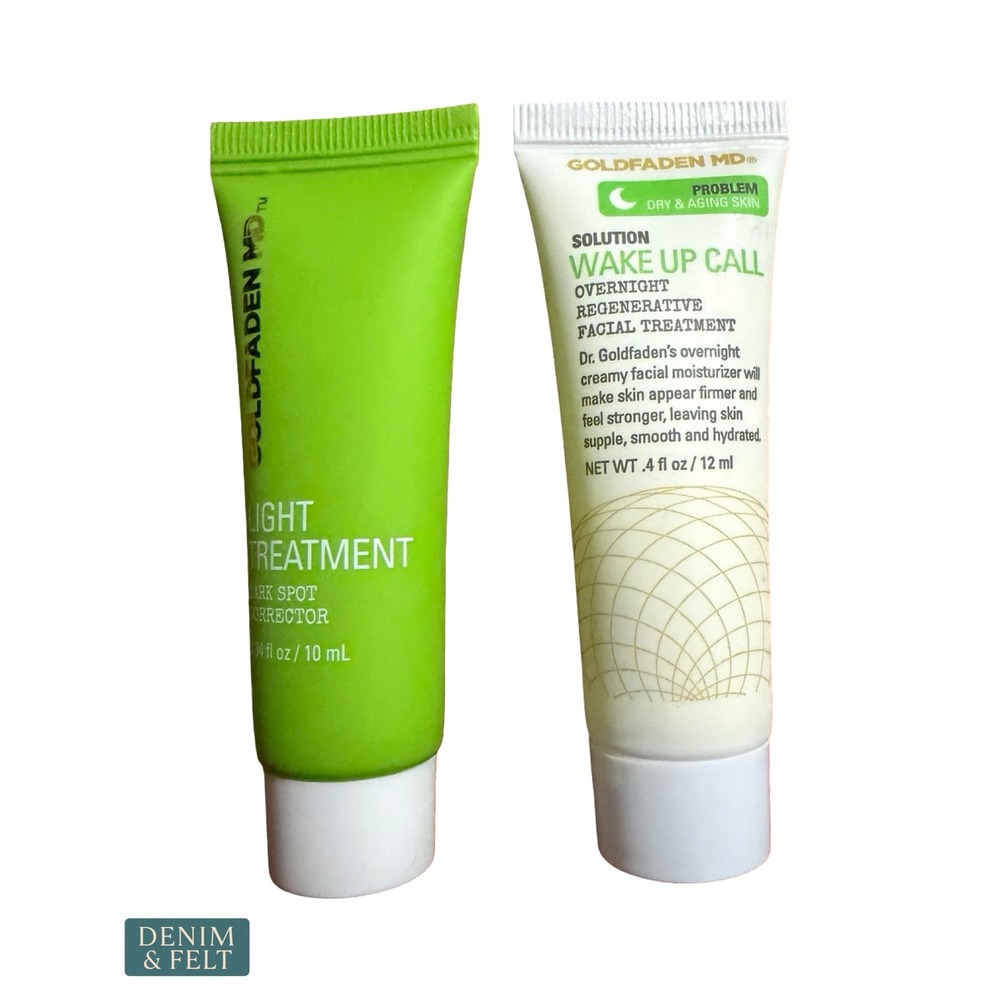 NEW Goldfaden MD Skincare 2 Piece Set Dark Spot Corrector Overnight Facial